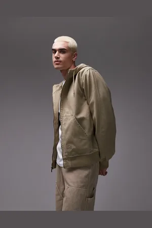 Dickies – Duck – Ungefütterte Canvas-Jacke in Hellbraun mit Kapuze