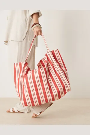 ASOS – Lässige Tragetasche in mit Streifen und schlauchförmigen Details