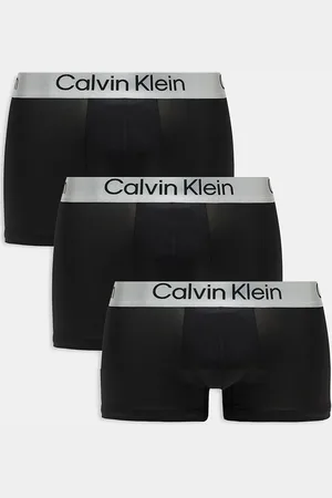 Calvin Klein – Unterhosen aus elastischer Mikrofaser im 3er-Pack in mit grauem Bund