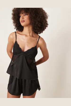 Abercrombie & Fitch – Pyjama-Camisole aus transparenter Spitze in , Kombiteil
