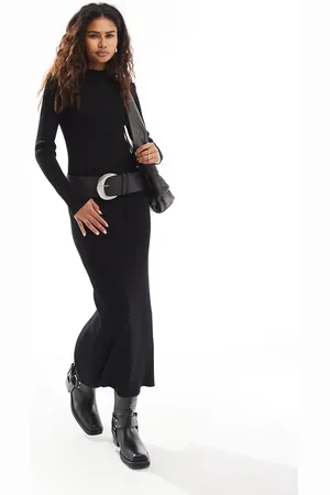 Weekday – Eliette – Schmal geschnittenes, geripptes Maxi-Strickkleid in , exklusiv bei ASOS