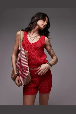 Topshop – Shorts in mit Strickstruktur, Kombiteil