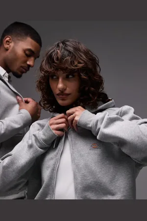Dickies – Oakport – Kapuzenjacke in meliert mit Reißverschluss