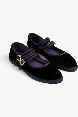SCALPERS – Ballerinas aus Samt mit zwei Riemchen in