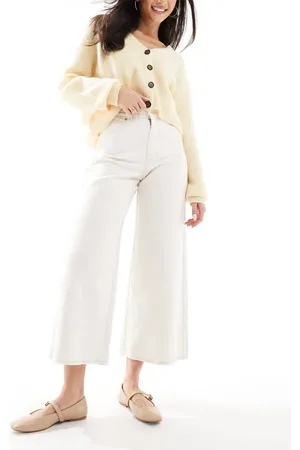 SCALPERS – Culotte – Jeans mit weitem Bein in Ecru