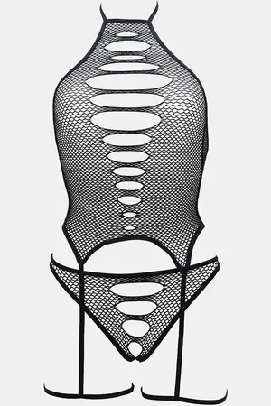 Ann Summers – Enya – Strumpfhalter-Set in mit offenem Schritt