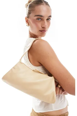 Pull&Bear – Strukturierte Schultertasche in Buttergelb