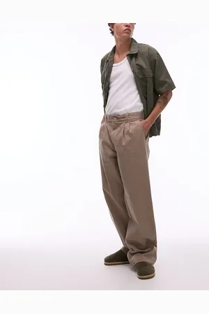 Dickies – Unionville – Weit geschnittene Work-Hose in Hellbraun mit Bundfalten