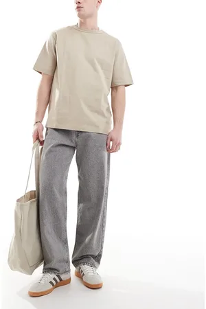 JACK & JONES – Alex – Weite Jeans in grauer Waschung