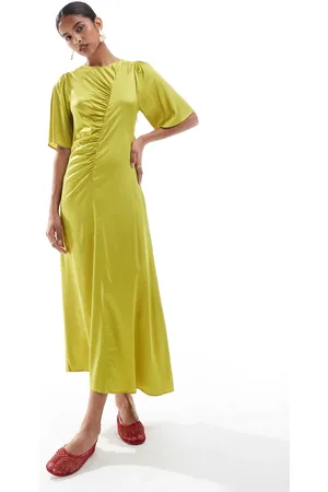 SCALPERS – Nanda – Kleid in Limettengrün
