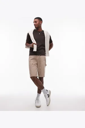 Topman – Carpenter-Shorts in verwaschenem Stein