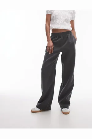 Topshop – Basic-Jogginghose in Anthrazit mit Knopfleiste