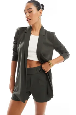 JDY – Legerer Blazer in Dunkelgrün, Kombiteil