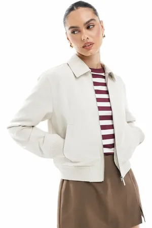 New Look – Leichte Bomberjacke in Steingrau