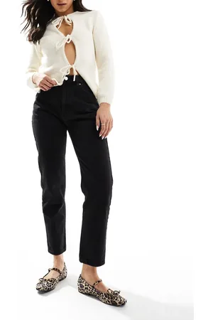 Pull&Bear – Mom-Jeans in mit hohem Bund