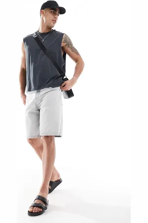 Pull&Bear – Weit geschnittene Jeans-Shorts in