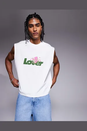 ASOS – Kastiges Oversize-Tanktop in mit Textprint