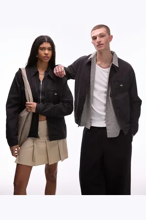 Dickies – Painter – Jacke in mit Nadelstreifen in Wollweiß