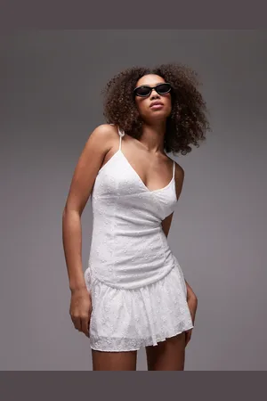 Emory Park – Camisole-Minikleid in aus Spitze mit Bindeträgern