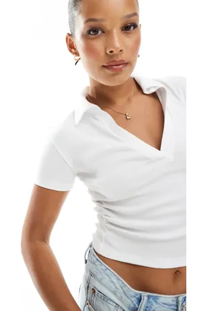 Pull&Bear – T-Shirt in mit Polokragen