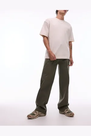 Dickies – Unionville – Hose in Khaki mit weitem Bein und Bundfalten
