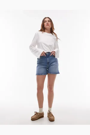 Tommy Hilfiger – Mom-Jeansshorts in mittlerer Waschung