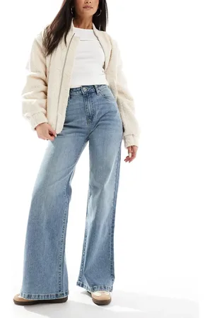 Cotton On Cotton On – Elastische Jeans mit blauer Stone-Waschung und weitem Bein