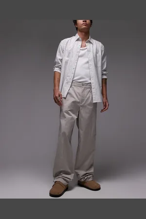 ARKET – Locker geschnittene Chinohose aus Baumwolle in dunklem Steinbeige