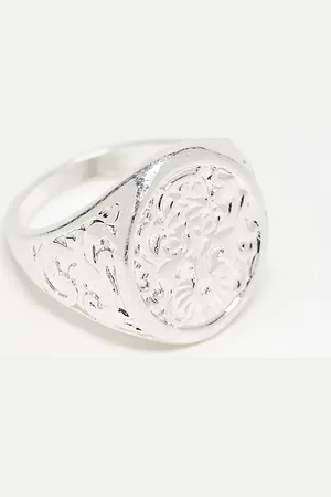 ASOS – Silberfarbener Siegelring mit Münzdesign