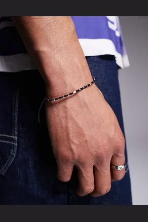 ASOS – Stoffarmband in mit Metallperlen