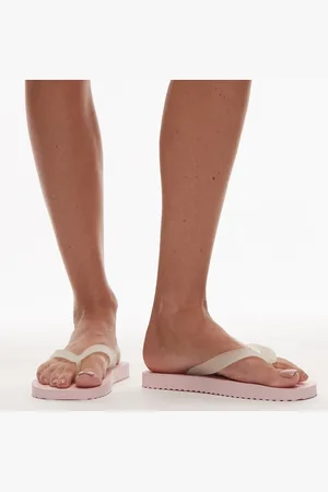 Tommy Hilfiger – Zehenstegsandalen in Babyrosa mit Logo