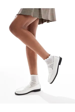 Schuh – Lillian – Penny-Loafer aus Leder mit Knitterstruktur in
