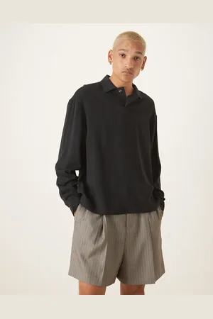ASOS – Bermuda-Shorts in mit Nadelstreifen und elastischem Bund