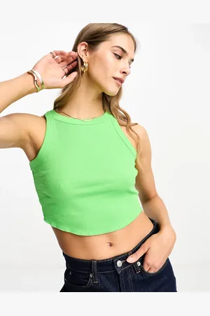 River Island – Kurzes Trägertop in mit Ringerrücken