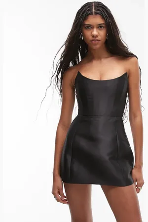 HEIRESS BEVERLY HILLS – Trägerloses Minikleid in aus strukturiertem Satin mit Rücken-Schnürung