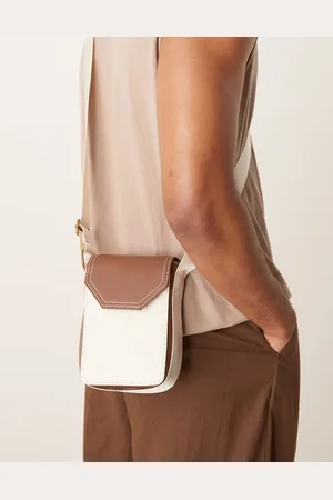 ASOS – Umhängetasche aus Canvas in Ecru