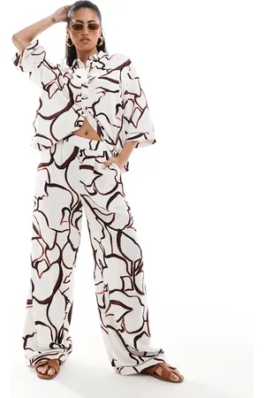 River Island – Hose in mit abstraktem Print, Kombiteil