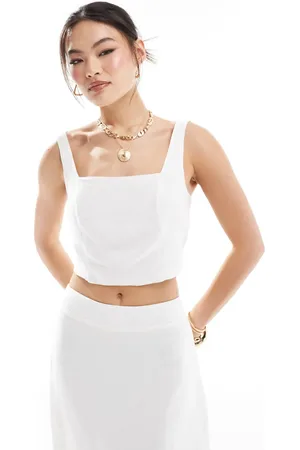 River Island – Kurzes Leinen-Oberteil in , Kombiteil