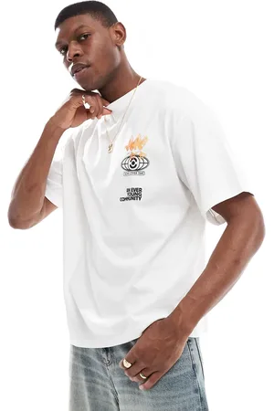 Pull&Bear – T-Shirt in mit „Natural Fragments“-Grafikprint