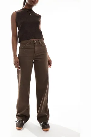 Stradivarius – D92 – Dad-Jeans in mit weitem Bein