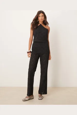 ASOS – Hose in mit geradem Bein und geometrischem, durchbrochenem Muster, Kombiteil