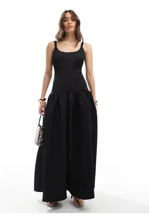 4th & Reckless – Strukturiertes Maxikleid aus Satin in mit U-Ausschnitt und tiefer Taille