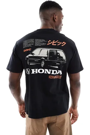 Pull&Bear – T-Shirt in mit „Honda“-Grafikprint