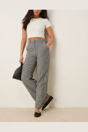 Abercrombie & Fitch – Classic – Hose mit hohem Bund und -weißen Vichy-Karos