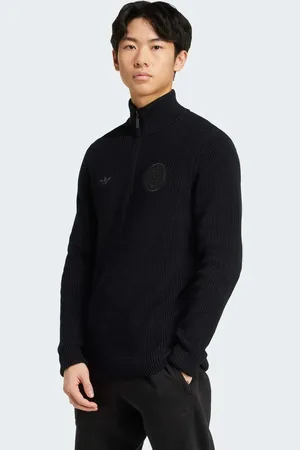 adidas – Germany Anniversary – Gestricktes Sweatshirt in mit kurzem Reißverschluss