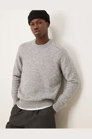 SELECTED – Flauschiger Strickpullover aus Alpakawolle in mit Rundhalsausschnitt