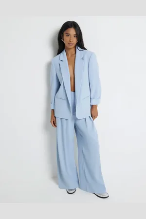 River Island – Hose mit weitem Bein und Bundfalten in