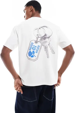 Pull&Bear – T-Shirt in Ecru mit „SWTD Resort“-Print