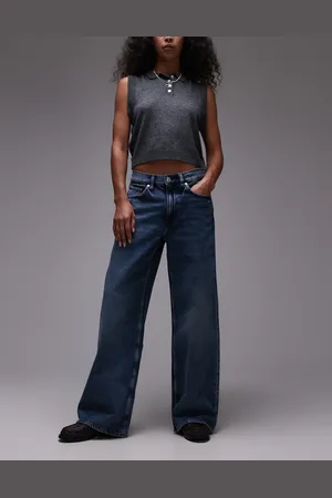 ARKET – Cloud – Baggy Jeans in dunkelblauer Waschung mit weitem Bein und niedrigem Bund
