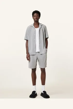 AllSaints – Felix – Sweat-Shorts in Maschinengrau